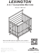 Sweetpea Baby LEXINGTON 3-in-1 Convertible Mini Crib Owner's Manual