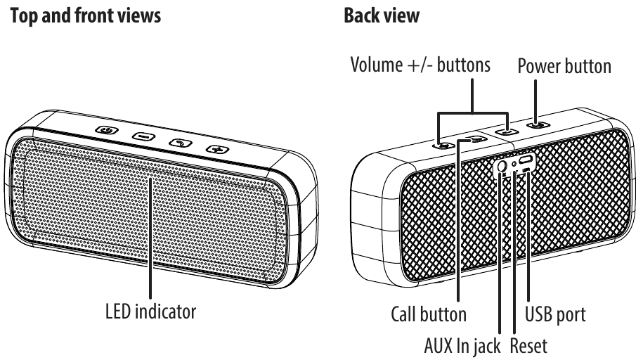 Fashion insignia portable bluetooth speaker pairing