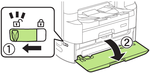 Install ink supply units - Step 1