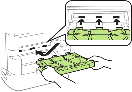 Unpack - Step 2 - Insert the output tray