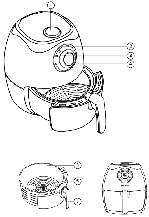 Chefman RJ38V235 3.5Liter Air Fryer Manual ManualsLib