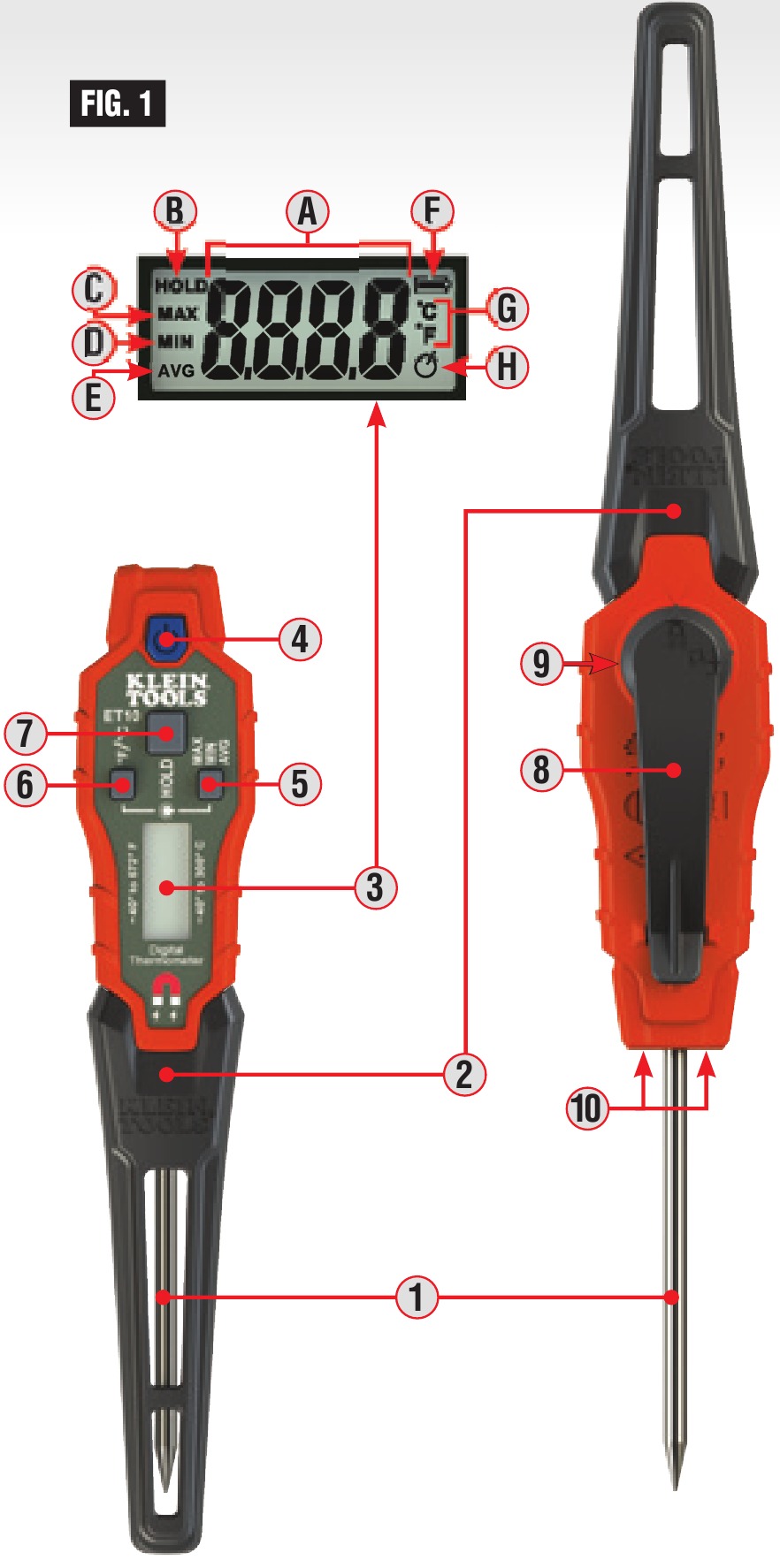 Klein Tools ET10 Pocket Thermometer Manual ManualsLib