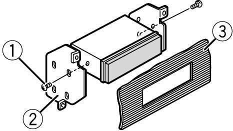 Screw in one screw on each side to hold the unit in place.