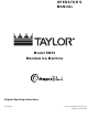 Taylor MagnaBlend SB25 Operator's Manual