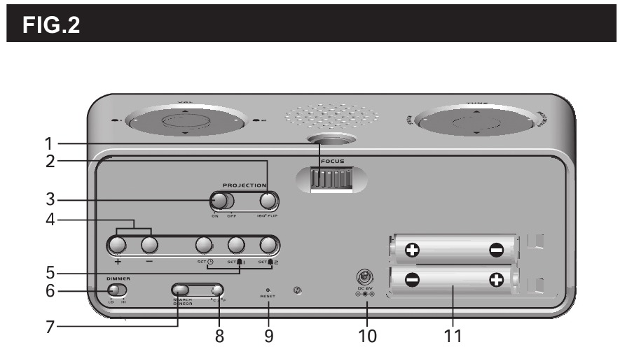 Oregon Scientific RRM320P, RRM320PA Radio Controlled Projection Clock