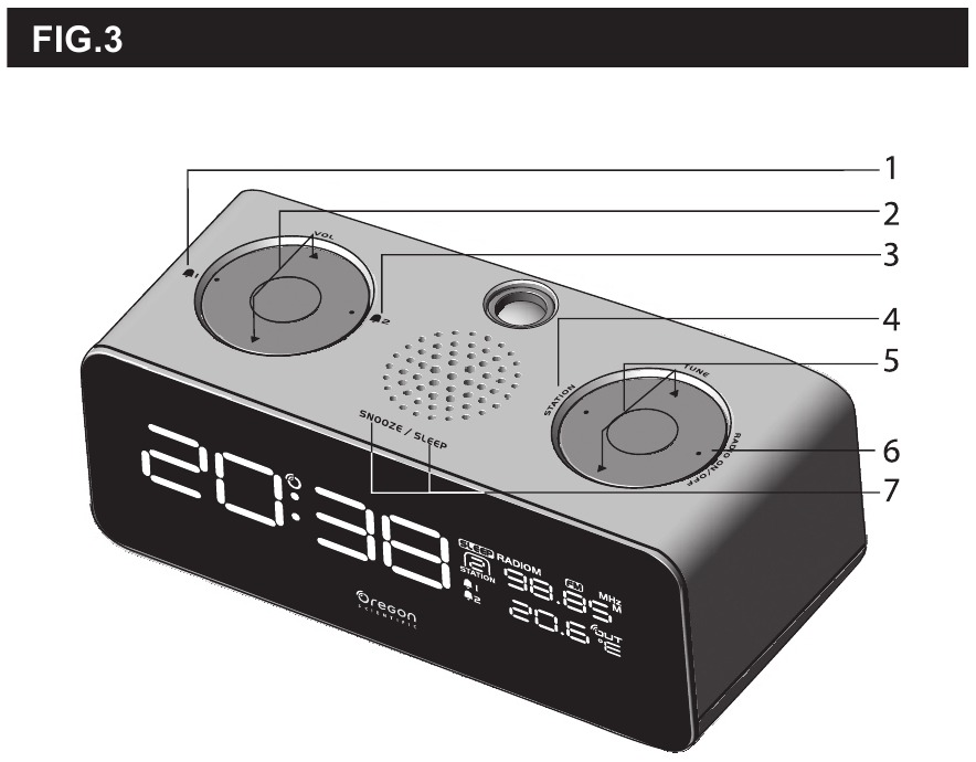 Oregon Scientific RRM320P, RRM320PA - Radio Controlled Projection Clock ...