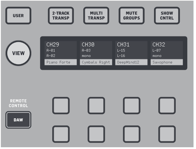 Show/Mute/Transport/Automix Control