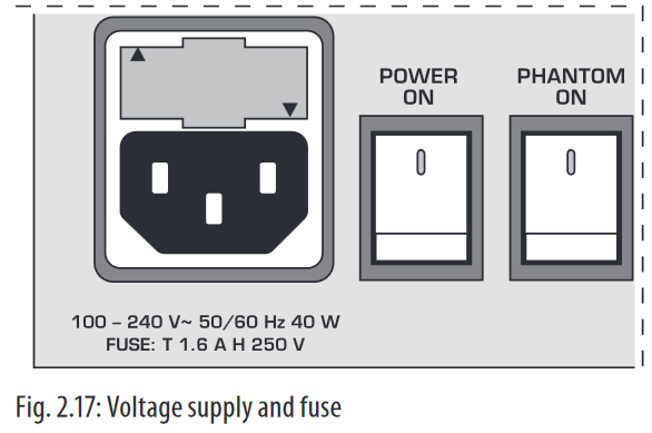 Voltage supply and fuse