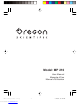 Oregon Scientific MP 210 User Manual