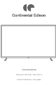 CONTINENTAL EDISON CELED43UHD23B2 User Manual
