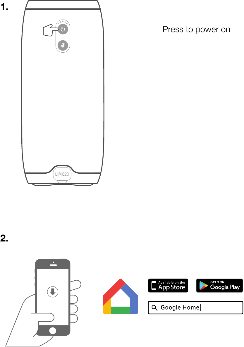 JBL Link 20 Portable Wireless Stereo Speaker Quick Start Guide