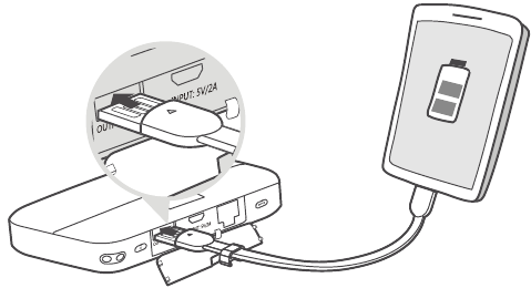Charging other devices using the strap - Step 2