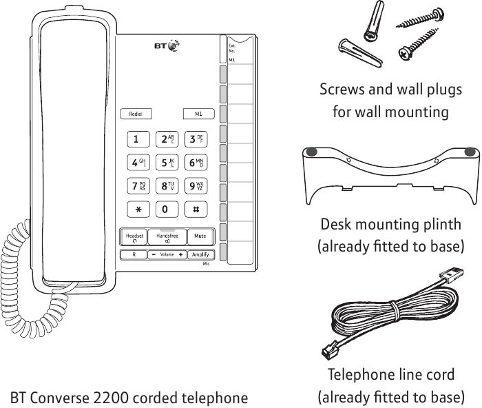 BT Converse 2200 Corded Phone User Guide ManualsLib