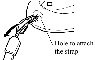 How to attach the strap to the main unit