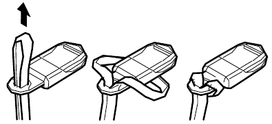 How to connect the strap and the clip