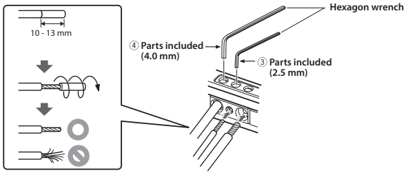 About the Lead Terminals - Installing the Wire