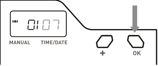 Manual Settings - Date - Step 1