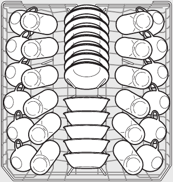 12 place settings standard loading pattern