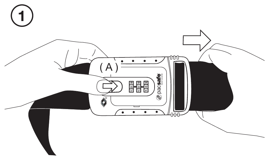 PacSafe StrapSafe 100 PE180YB - TSA Luggage Strap With Display Window ...