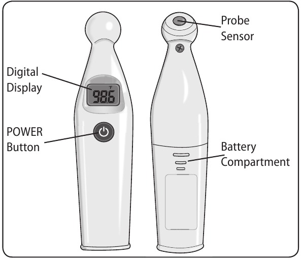 Veridian Healthcare 09331 Temple Touch Mini Thermometer Manual