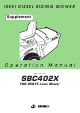 Iseki SBC402X Operation Manual