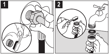 Cleaning the Water inlet filters