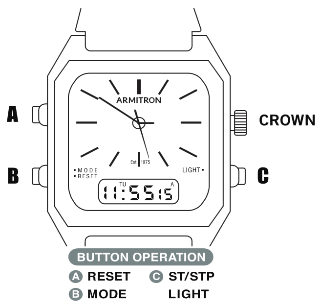 Armitron Ridgemont MD07120 - Watch 20/5453, 42mm Manual | ManualsLib