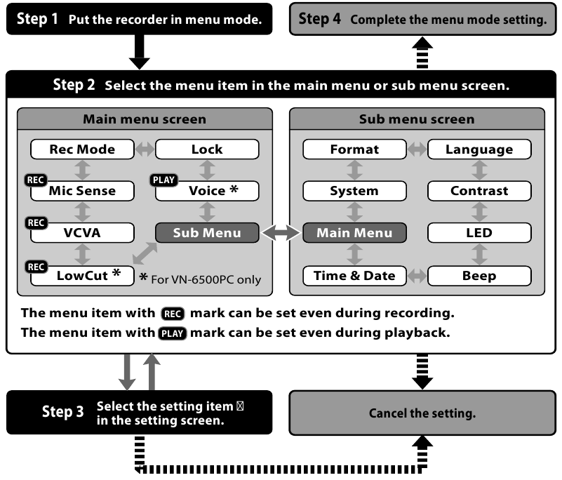 Olympus VN6500PC, VN5500PC, VN3500PC Digital Voice Recorder Manual