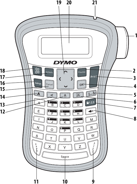 Dymo LabelManager 120P Basic Label Maker with Smart Keys Manual