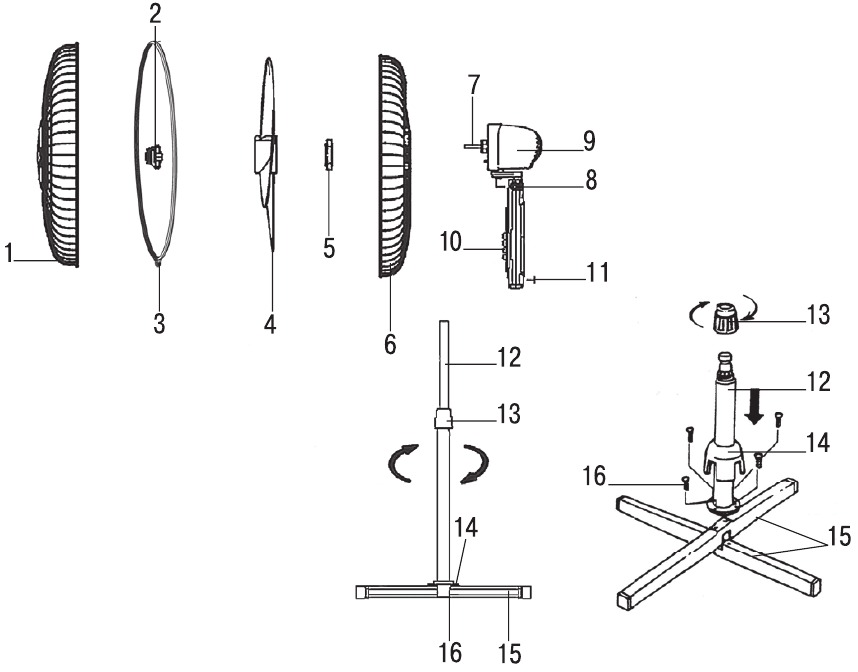 Maxwell MW-3545 W - Stand Fan Manual | ManualsLib