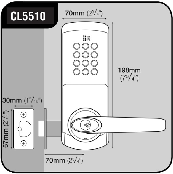 CODELOCKS CL5510, CL5510PK, CL5520 Door Lock Installation