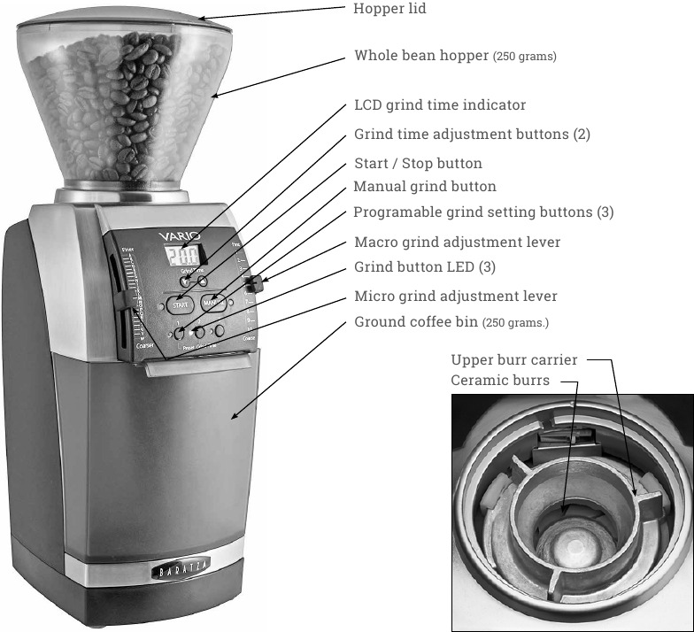 Baratza Vario Ceramic Burr Coffee Grinder Manual ManualsLib