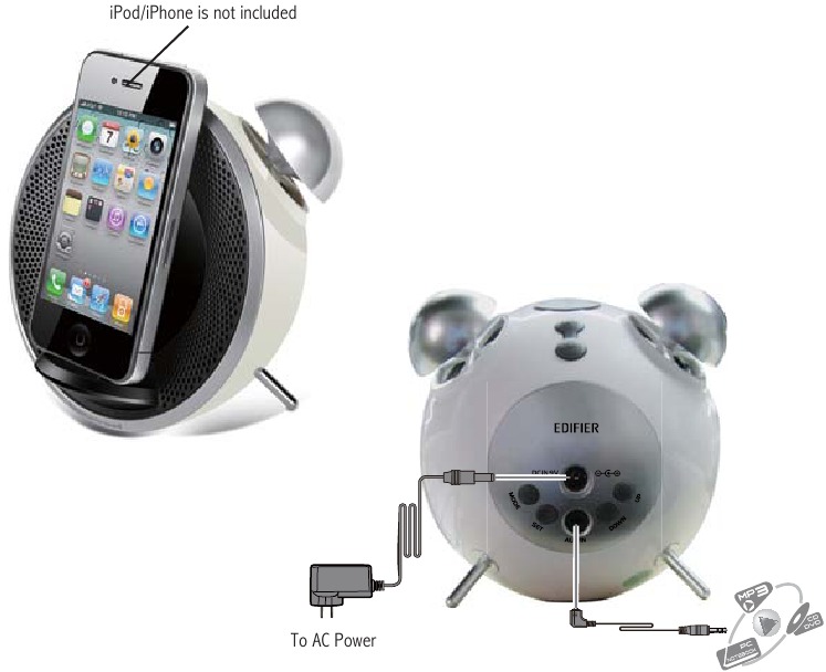 Edifier Tick Tock Dock - Docking Alarm Clock Speaker System Manual ...