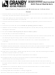 Granby PENSOTTI H22 Operation & Maintenance Information