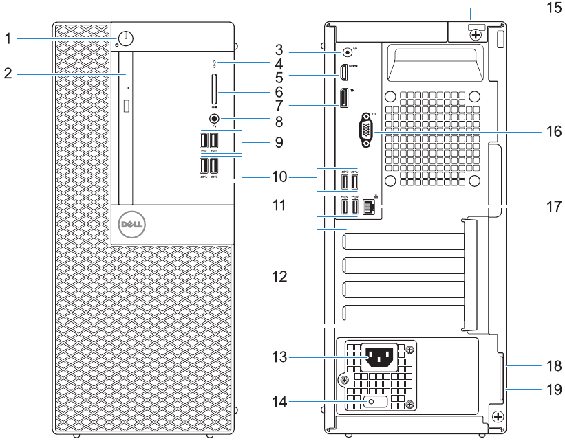Dell OptiPlex 3050 Tower D18M Quick Start Guide ManualsLib