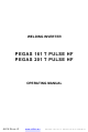 Alfa IN PEGAS 161 T PULSE HF Operating Manual