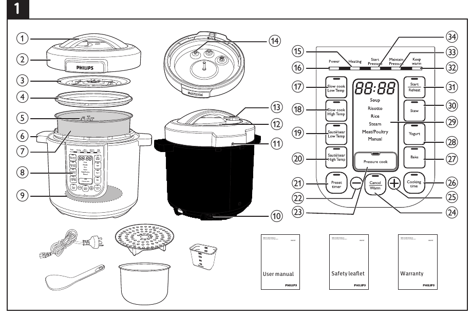 Philips all in discount one cooker hd2237 manual