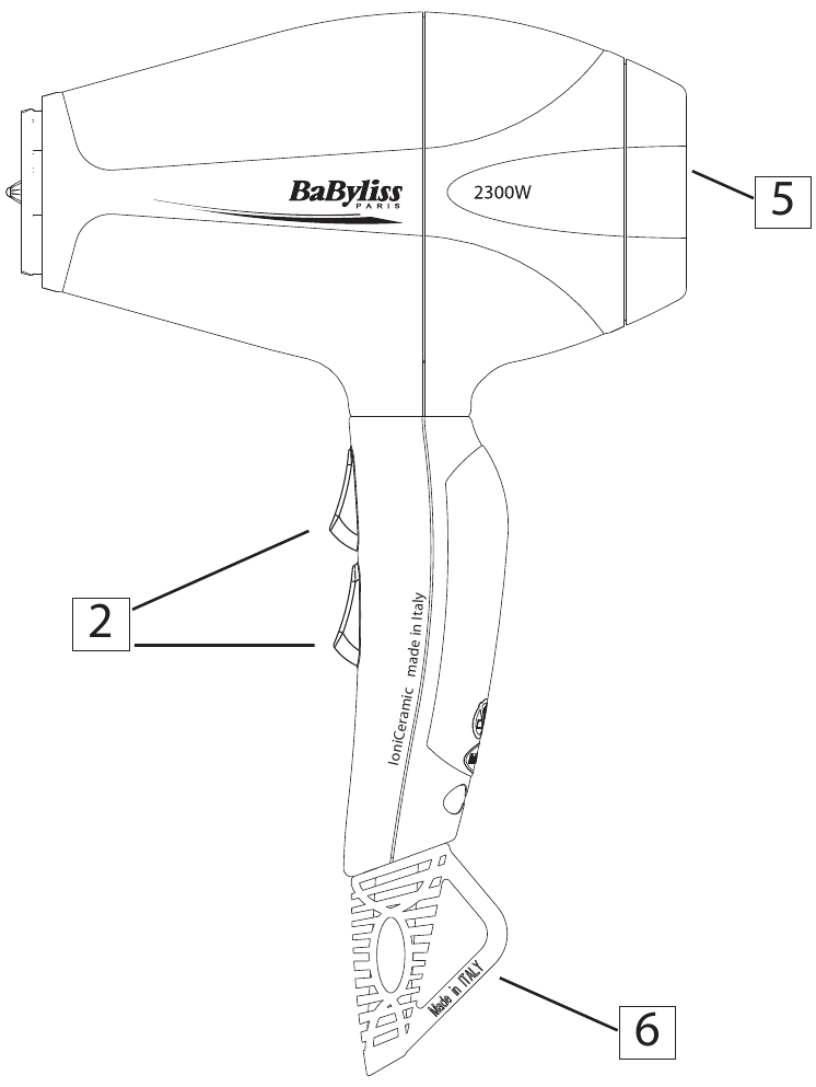 BaByliss 6615E, 6616E - Hairdryer Instructions | ManualsLib