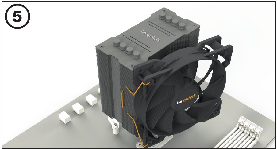 BE QUIET! - PURE ROCK 2 - AMD: AM4 installation - Step 5 AMD: AM4 installation - Step 5