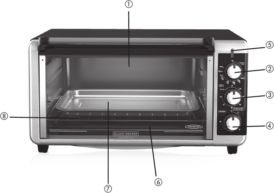 Black Decker TO3250XSB Extra Wide Convection Oven Manual