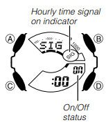 CASIO - G-SHOCK GA110 - To turn the Hourly Time Signal on and off To turn the Hourly Time Signal on and off