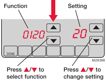 Advanced functions - Step 2 - Change settings