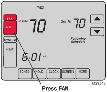 Fan setting