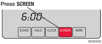 Screen cleaning - Step 1 - Press screen
