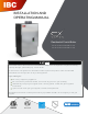 IBC CX 150 Installation And Operating Manual