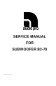 Audio Pro B2-70 Service Manual