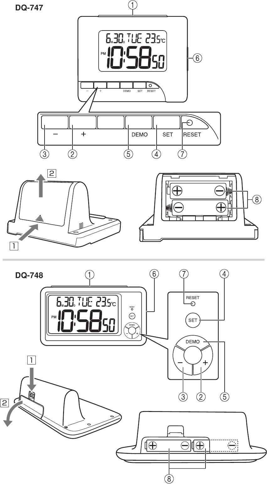 Casio DQ-747, DQ-748 - Alarm Clocks Manual | ManualsLib