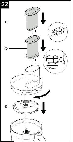 Coperchio Per Ciotola Con Scivolo Compatibile Kenwood Multipro Compact - Modelli FDM30, FPM250, FPM260, FPM270 - Ricambio Robot Da Cucina - 4