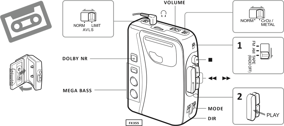 Sony Walkman Cassette y reproductor de radio WM-FX151 - España