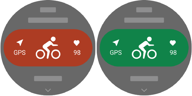 Start a workout - GPS Signal indication